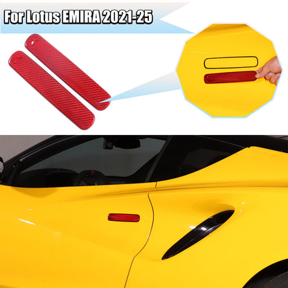 Red Real Carbon fiber Outside Door Handle Cover For Lotus EMIRA 2021-2025 1