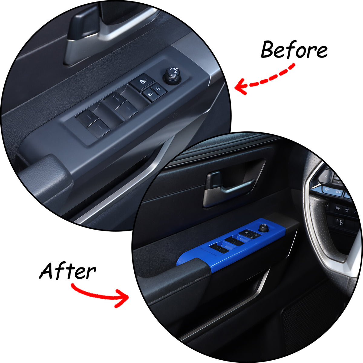 ABS Blue Car Center Panel Trim Interior Accessories For Toyota Tundra 2022-2026 - Variants 6-10 46