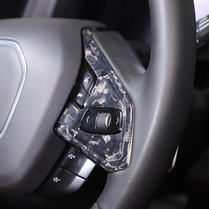 Real Carbon Fiber Steering Wheel Button Trim Cover For Corvette C8 2020-2026 - Variants 1-5 59