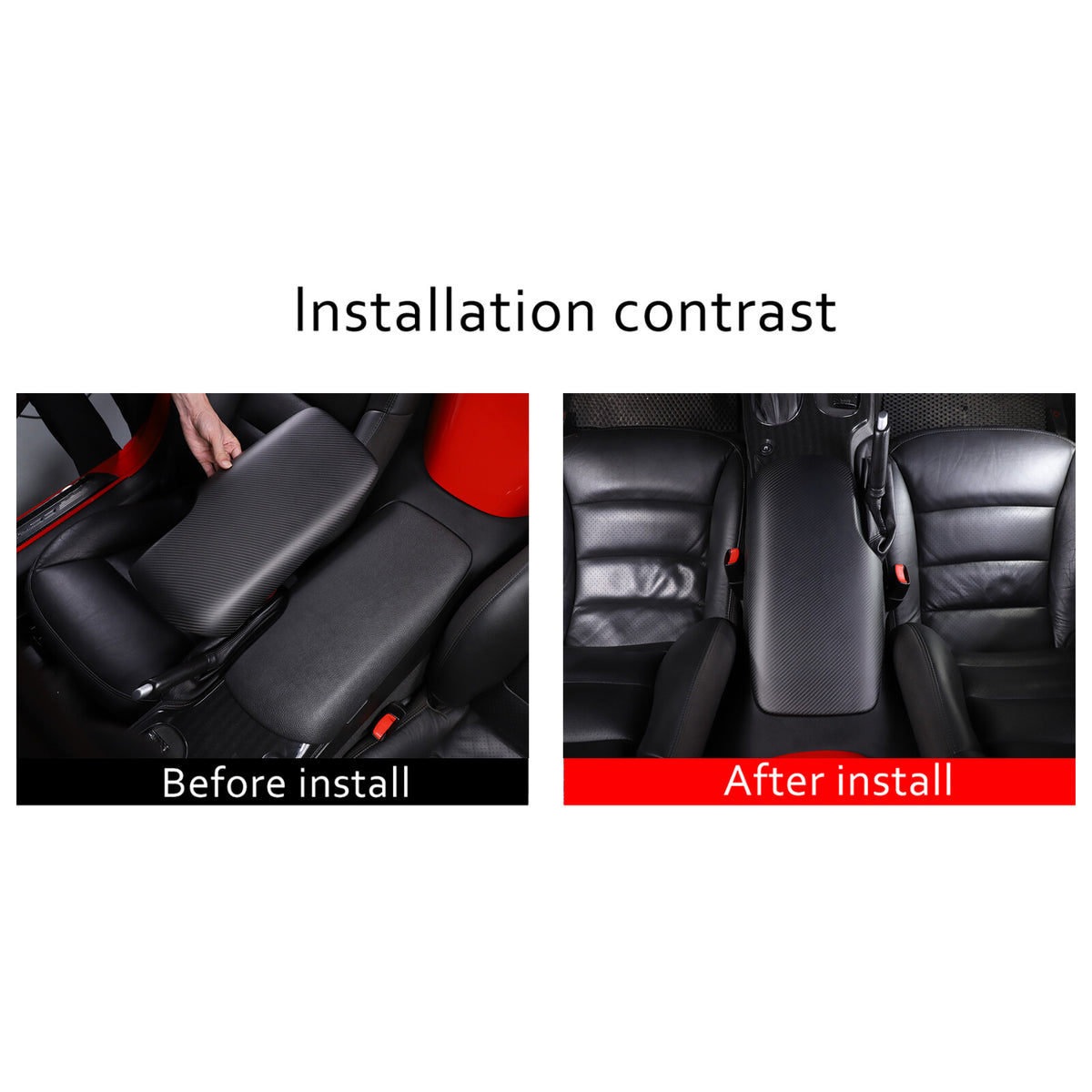Matte Real Carbon Fiber Center Console Armrest Box Cover For Corvette C6 2005-13 17