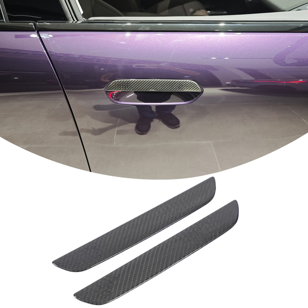 Real Carbon Fiber Exterior Door Handle Trim For BMW 2 Series Coupe G42 2022+ 2