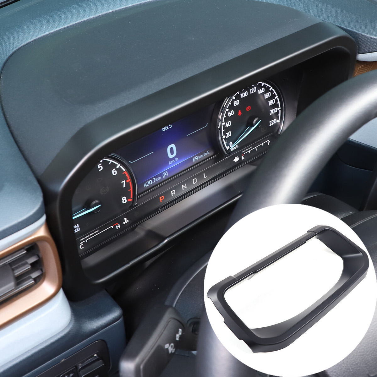 Matte Black Full Interior Set Panel Decor Cover Trim Kit For Ford Maverick 22-24 39