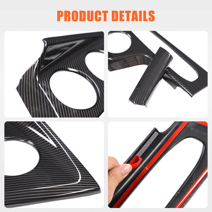 Carbon Fiber ABS Center Console Gear Shift Panel Trim Set For Corvette C8 26+ US 11