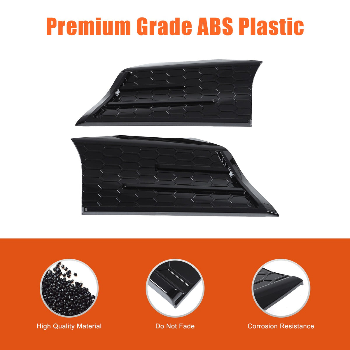 Glossy Piano Black Fender Upper Decoration Cover Trim For Toyota Tundra 2022+ US 13