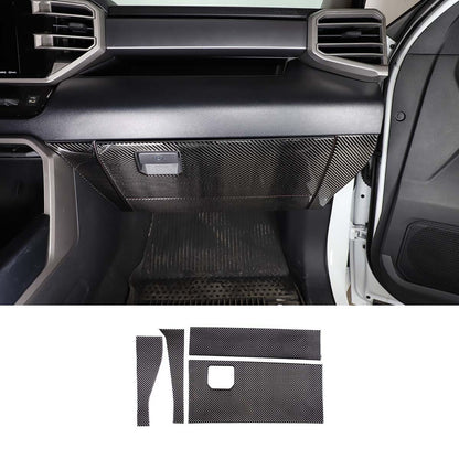 Carbon Fiber Main driver & Co-pilot Panel Trim Cover For Toyota Tundra 2022-26 7