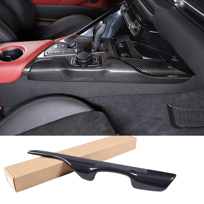 Carbon Fiber Center Console Side Panel Trim Part Kit For GR Supra 2019-2024 3
