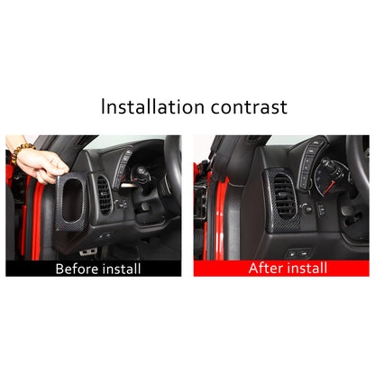 Real Dry Carbon fiber Side Air Outlet Vent Panel Trim For Corvette C6 2005-2013 10