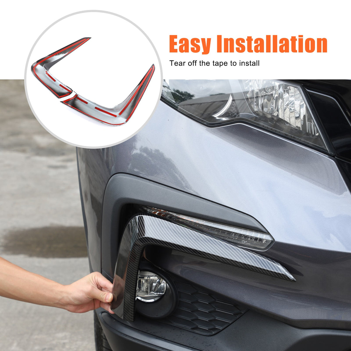 Carbon Fiber ABS Front Bumper Side Air Intake Trim For Honda Pilot 2015-2022 6