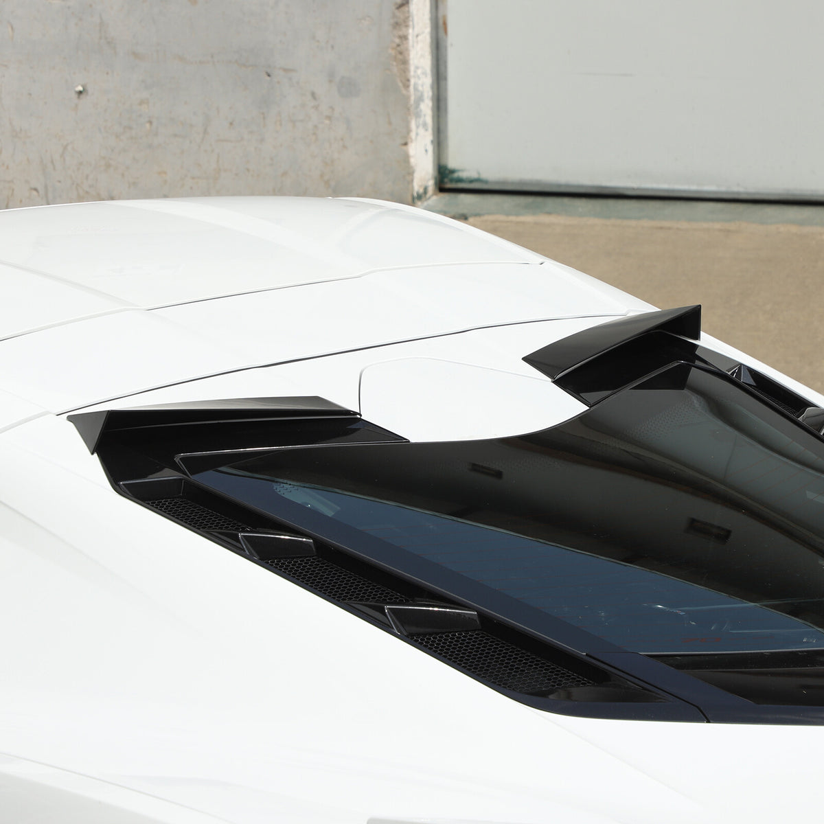 Matte Black Rear Windshield Spoiler Trim Strip For Corvette C8 Coupe 2020+ 15