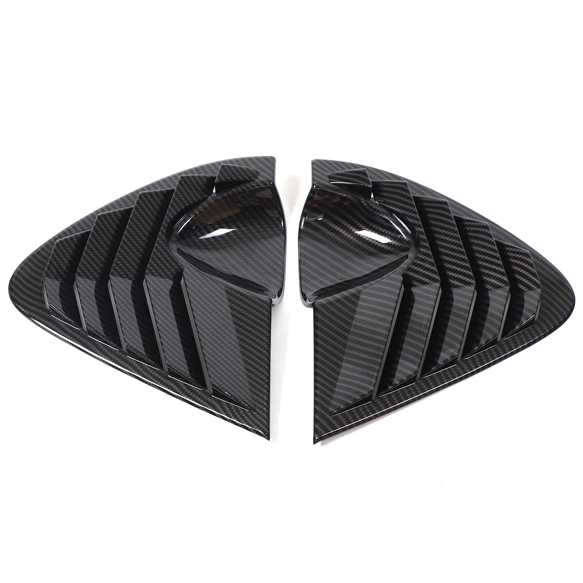 ABS Carbon Fiber Rear Side Window Louver Shutter Cover For Seat Leon MK2 08-12 5