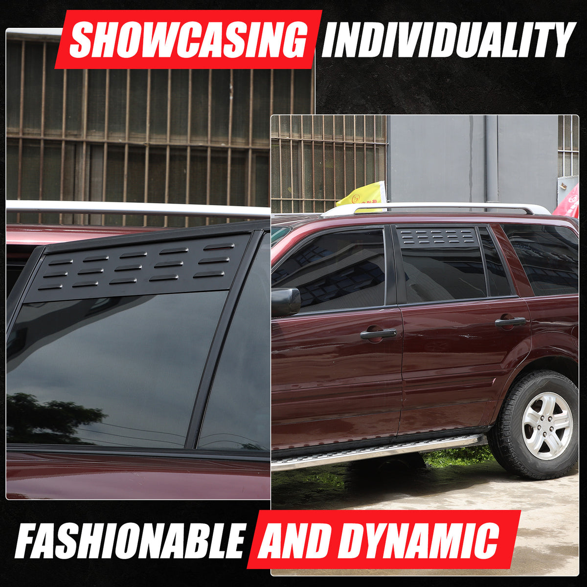 Alloy 2nd Row Alloy Door Window Air Vents Screens For Honda Pilot 2003-2008 14