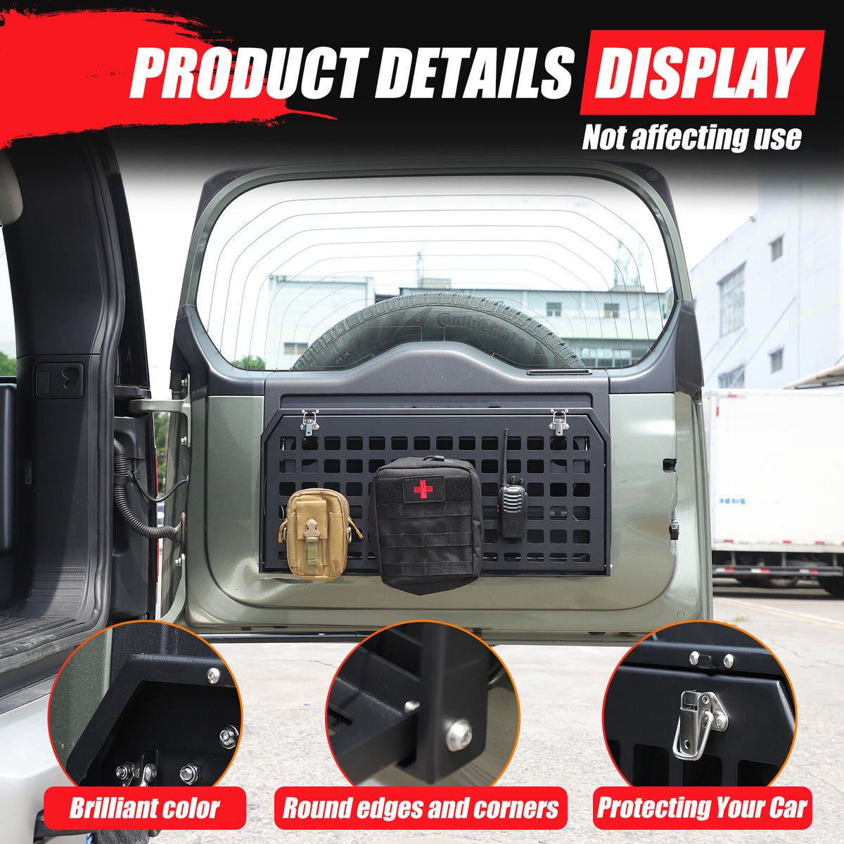Alloy Rear Tailgate Shelf Rack Foldable Table For Land Rover Defender 2020-24 US 7