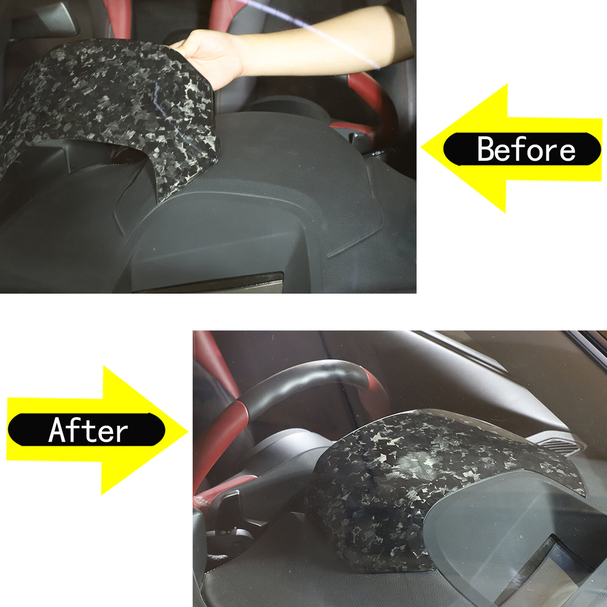 Forged Real Carbon Fiber Interior Exterior Trim Cover For Toyota Supra A90 2019+ - Variants 1-5 13
