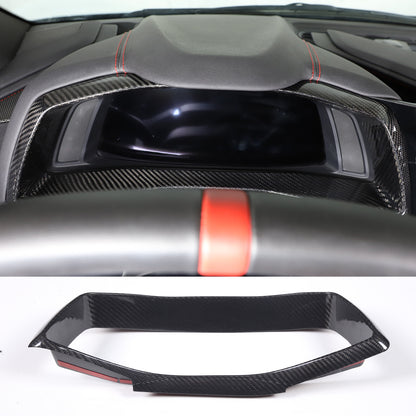 Real Carbon Fiber Dashboard Instrument Panel Trim For Corvette C8 2020-2025 2