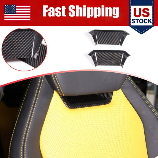 Real Carbon fiber Seat Headrest Back Hook Trim For Lamborghini URUS 18-23 US 1