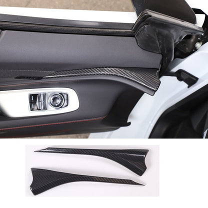 Real Carbon Fiber Interior Window Upper Door Panel trim For Corvette C8 2020-26 15