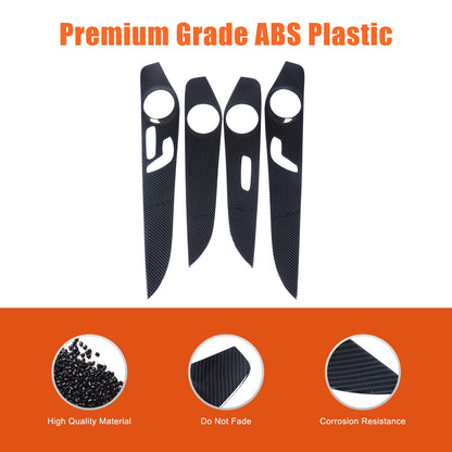 ABS Carbon Fiber Interior Door Panel Trim Cover For Benz C-Class W205 2015-21 US 5