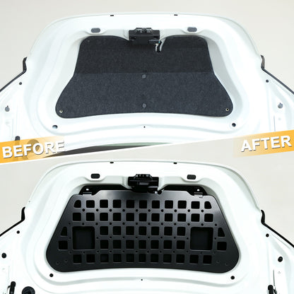 Aluminum Trunk Lid Hanging Bag Rack Molle Panel For Toyota Subaru BRZ 2022+ 12