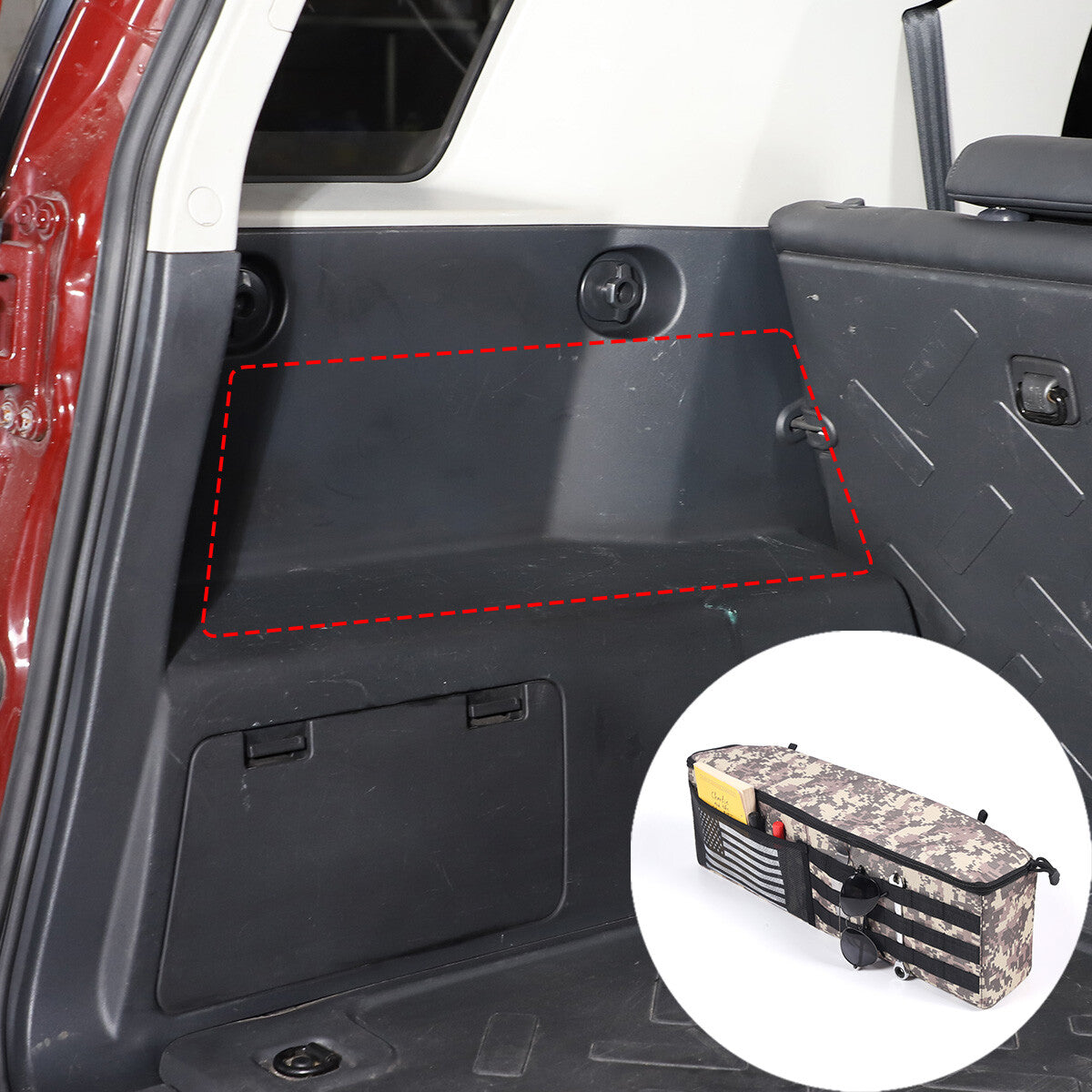 For Toyota FJ Cruiser 07-21 Trunk Left& Right Side Multifunctional Storage Bag 10