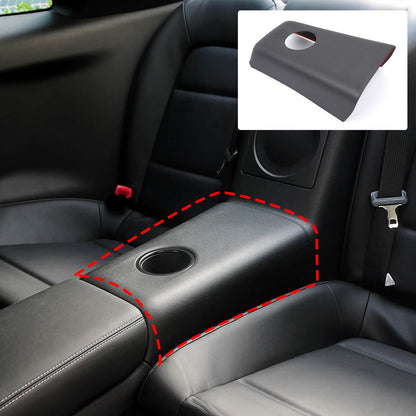 Matte Real Carbon Fiber Rear Cup Holder Panel Trim For Nissan GTR R35 2008-2016 12