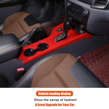 ABS Red Center Console Gear Shift Panel Trim For Ford Ranger T7 T8 2015-2021 10