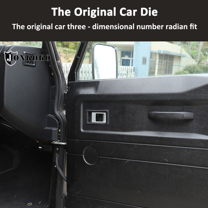 For Land Rover Defender 4Dr 2004-18 Alloy Silver Replace Door Handle trim 8