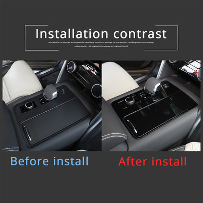 Glossy Piano Black Center Gear Panel Frame Trim For Land Rover Discovery 5 21-24 13