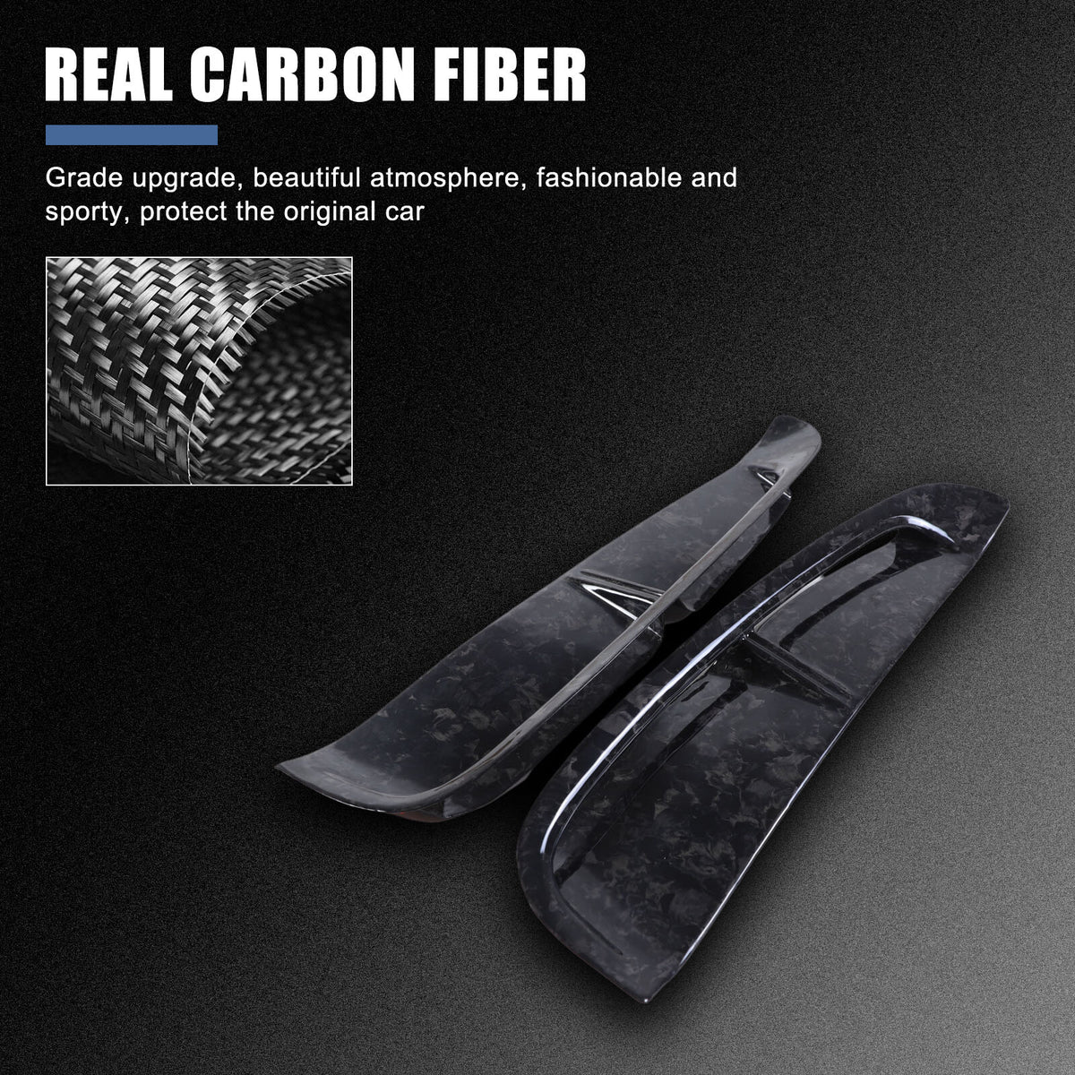 Forged Carbon Fiber Rear Side Fender Air Outlet Trim For Porsche Panamera 17-23 6