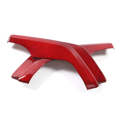 Red Real Carbon Fiber Center Console Dashboard Cover Trim For Corvette C8 20-26 23