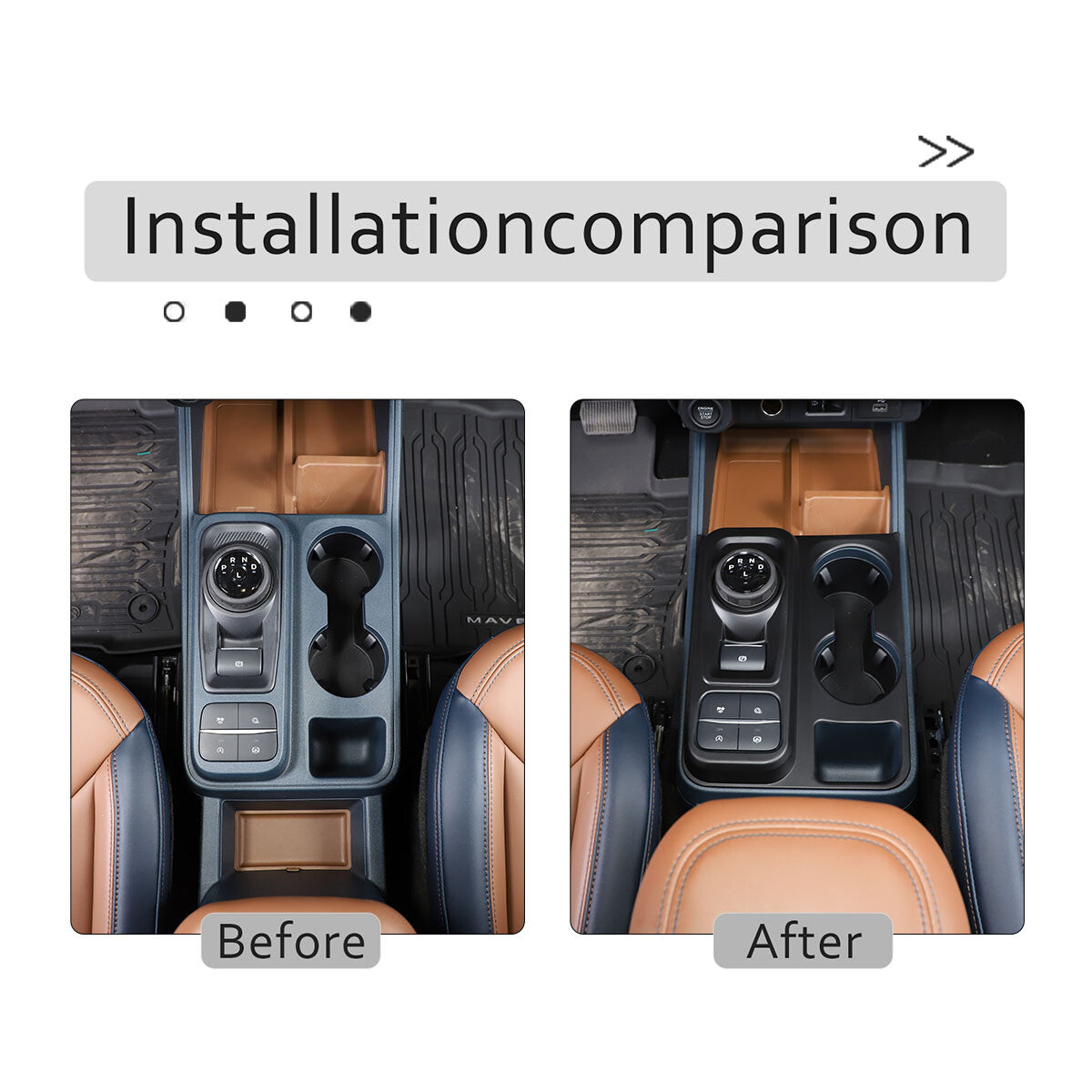 Matte Black Full Interior Set Panel Decor Cover Trim Kit For Ford Maverick 22-24 143