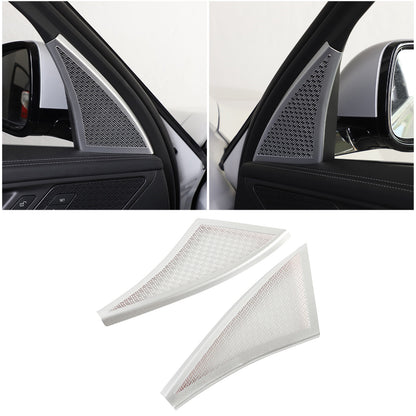 Silver Steel Front& Rear Door & Audio Speaker Tweeter Mesh Cover For BMW X1 23+ 17