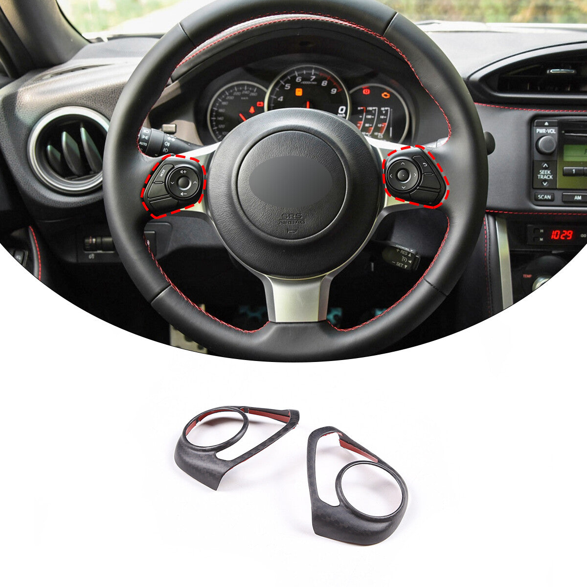 Matte Real Carbon Fiber Interior Center Trim Set For GR86/Subaru BRZ 2022+ 110
