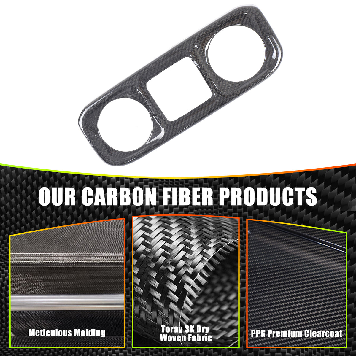 Real Carbon Fiber Center Console Air Vent Trim For Benz G Class W465 G500 25+ 3