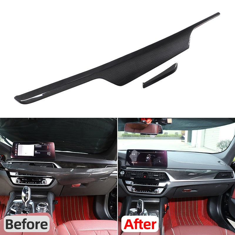 Real Dry Carbon Fiber Dashboard Trim For BMW 5 Series G30/G38 6 GT G32 2017-23 24