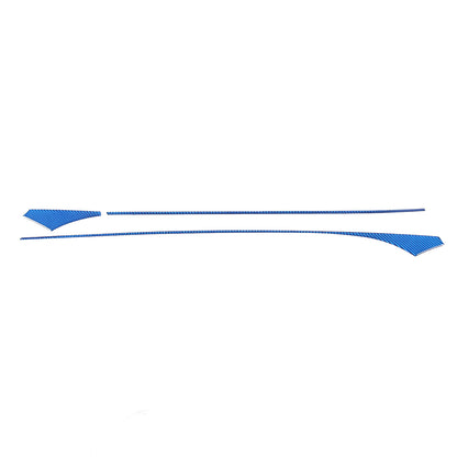 Blue Carbon Fiber Inner Door Panel Waistline Trim Sticker For Corvette C6 05-13 17