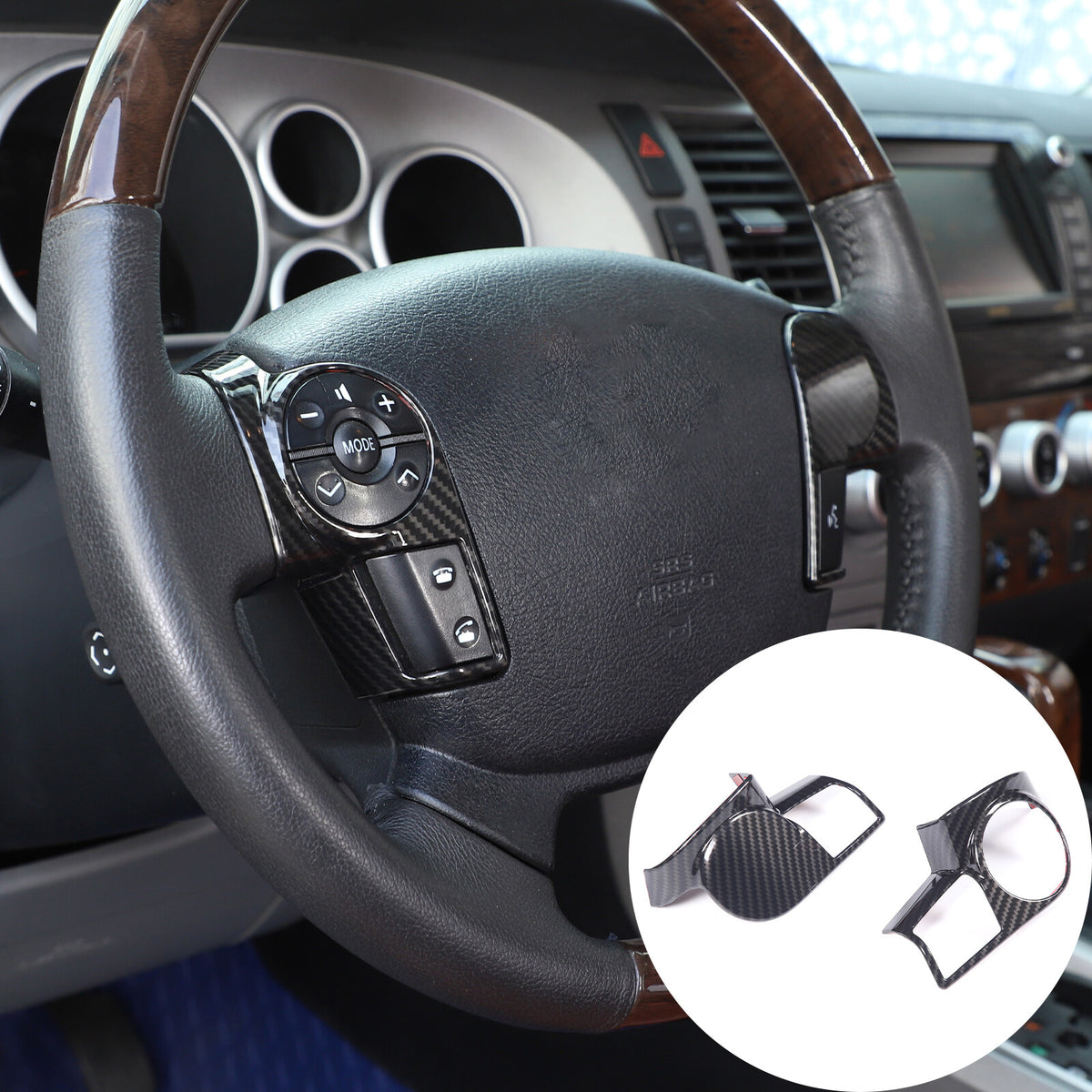 Carbon Fiber ABS Center Console Cover Trim Set For Toyota Tundra 07-13 US 30