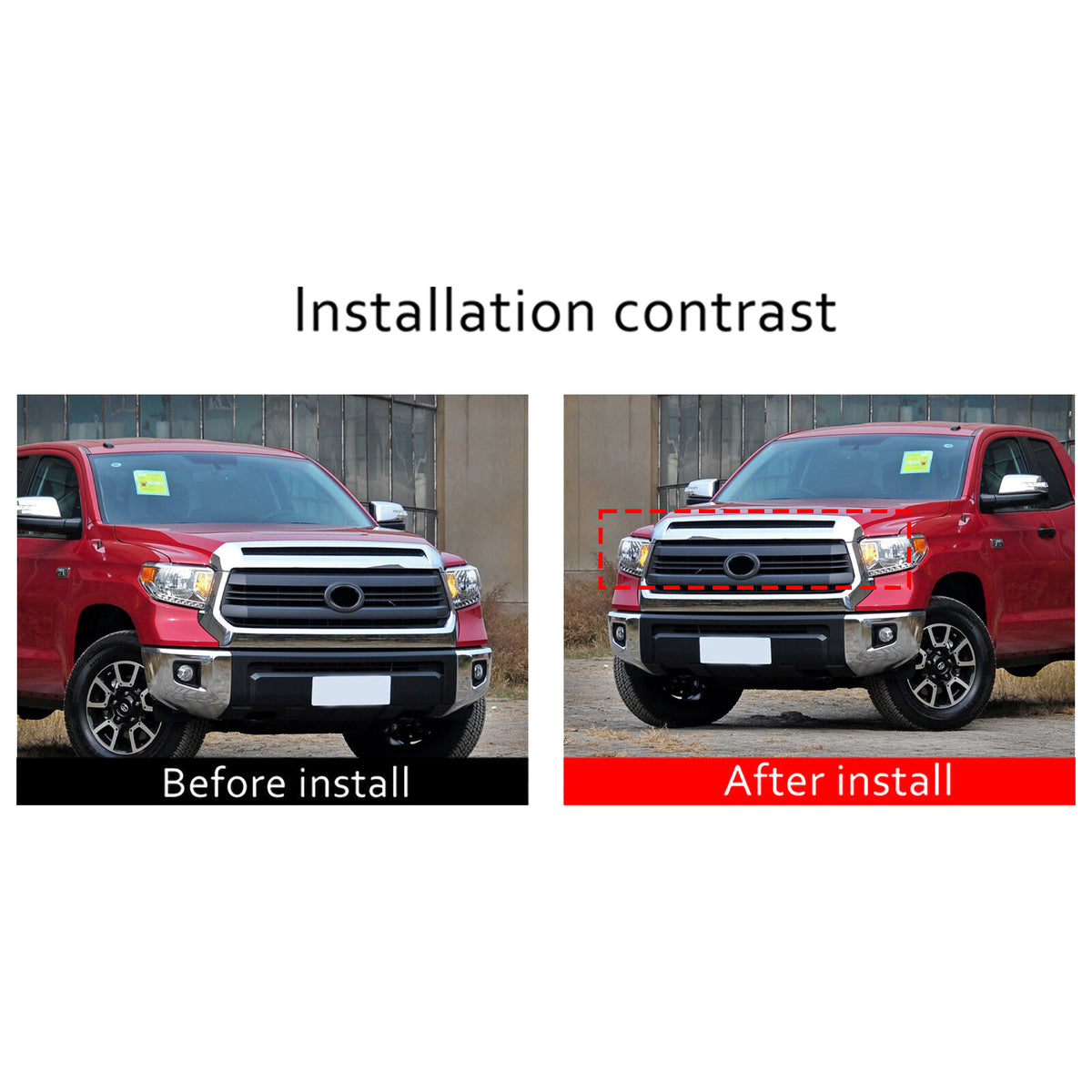 PU Leather Car Bonnet Hood Bra Wind & Bug Deflectors For Toyota Tundra 2007-21 4