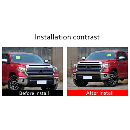 PU Leather Car Bonnet Hood Bra Wind & Bug Deflectors For Toyota Tundra 2007-21 4