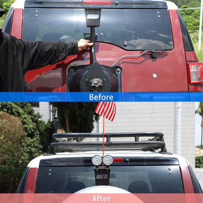Alloy Rear Door Tailgate Flagpole Bracket Holder For Toyota FJ Cruiser 07-21 US 18