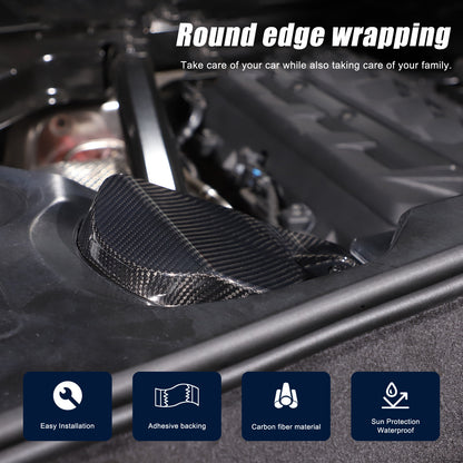 Real Carbon Fiber Engine Bay Tank Panel Cover Frame Trim For Corvette C8 2020-26 - Styles 11-15 18