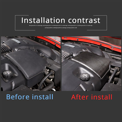 Real Dry Carbon Fiber Intake Manifold Cover Engine Set For Corvette C6 2005-13 13