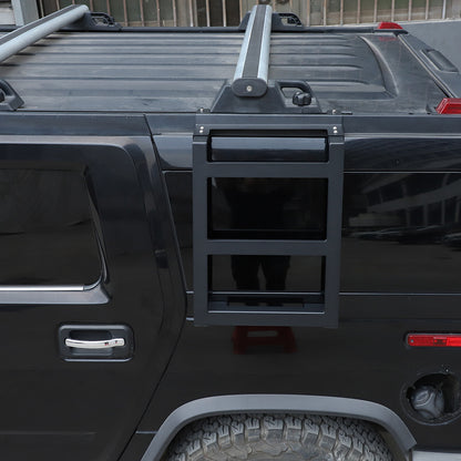 Alloy Rear Roof Climbing Ladder Rack Window Molle Panel For Hummer H2 2003-09 79