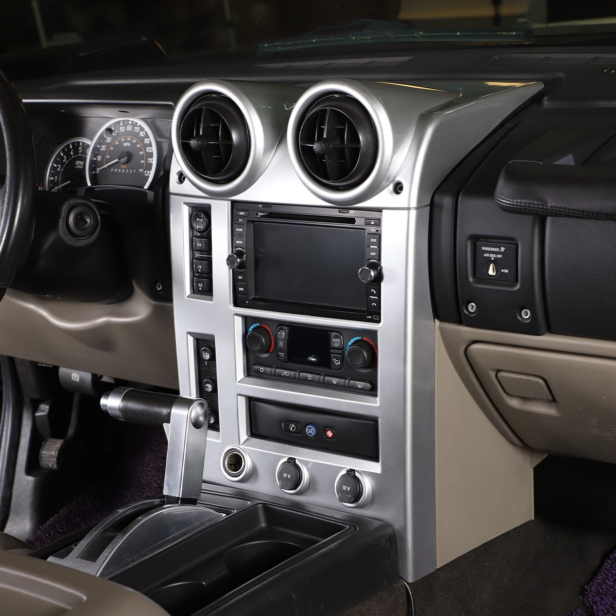 Silver Interior Air Condition Panel Cover Trim For Hummer H2 2003-2007 1