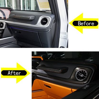Carbon Fiber Dashboard Center Console Cover Trim For Benz G Class 19-2022 8