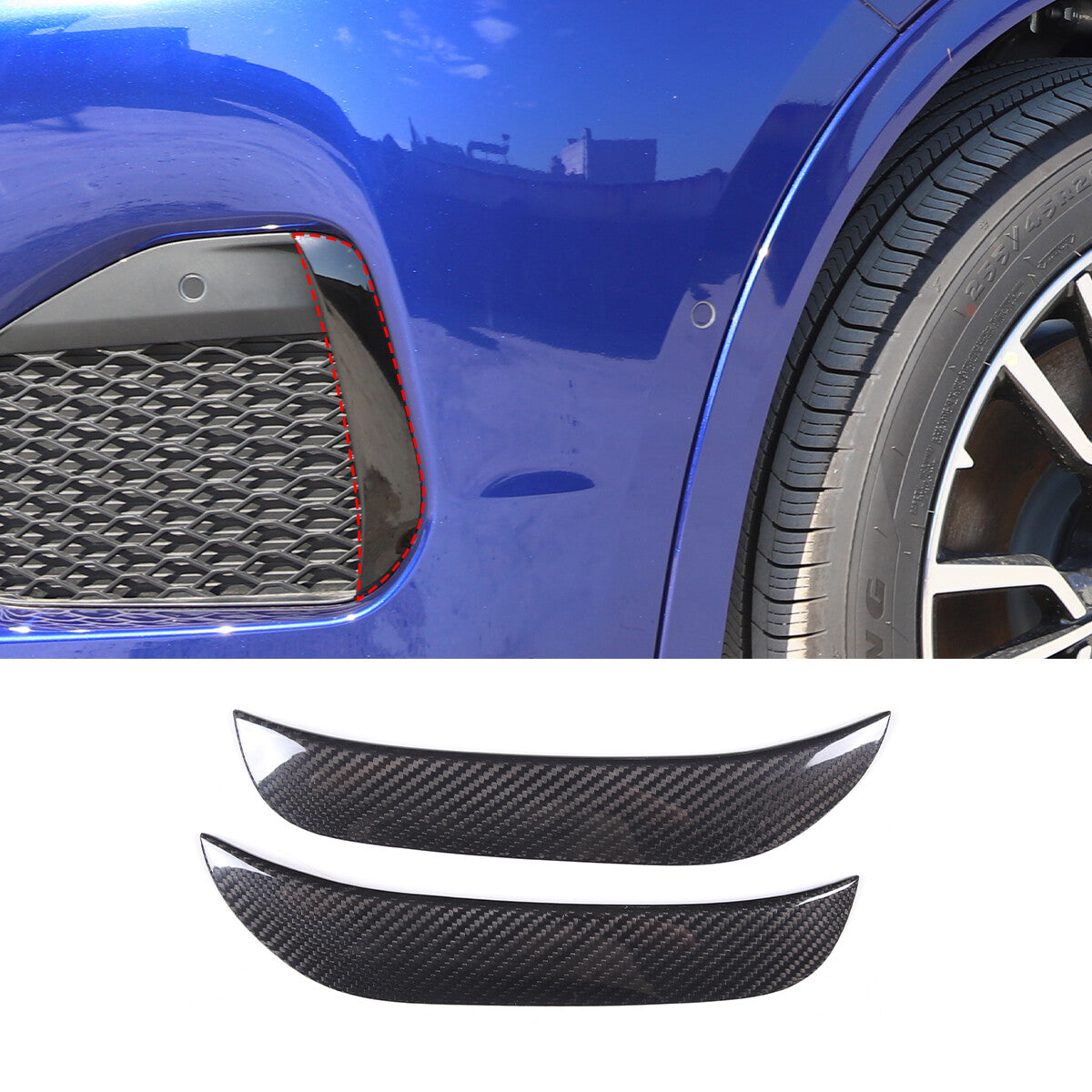 Real Carbon Fiber Front Fog Light Trim Strip Cover For Maserati Grecale 2022-23 2