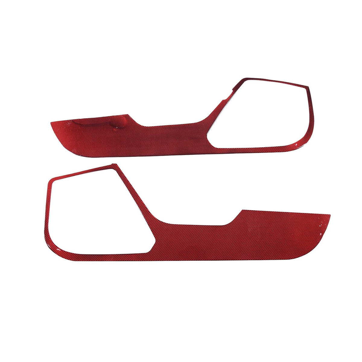 Red Carbon Fiber Door Panel Anti-kick Cover Trim For Corvette C7 2014-2019 9