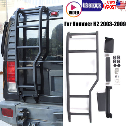 Aluminum Alloy Car Rear Tail Gate Door Ladder Climbing Fit For Hummer H2 2003-09 1
