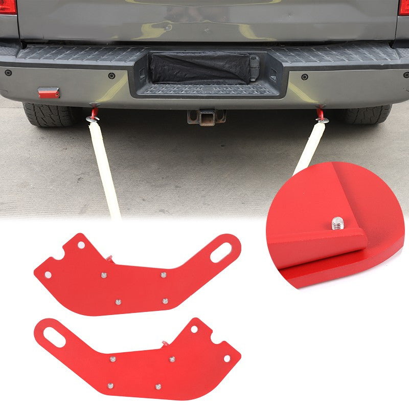 Red Steel Rear Bumper Left & Right Tow Hook Rescue For Nissan Titan 2016-23 21