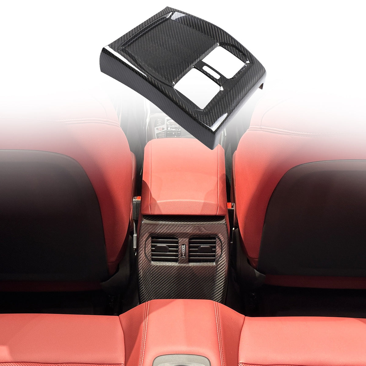 Real Carbon Fiber Rear Air Vent Trim For BMW 4 Series 430i G22 G26 2020-24 9
