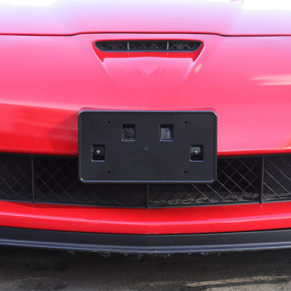 Carbon Fiber Front License Plate Bracket Holder For Corvette C6 05-13 US Version 18